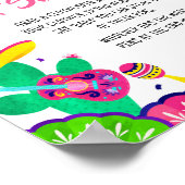 Poster Little Senorita Fiesta Baby shower Ne pas dire béb (Coin)