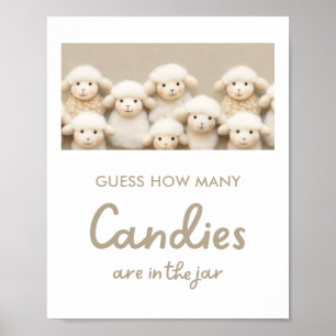 Poster Little Sheep Devine Combien De Candies Jeu