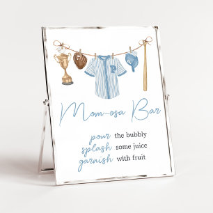 Poster Little Slugger Baseball Baby shower Maman Osa Bar