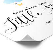 Poster Little Stars Blue Baby Shower Game Sign (Coin)