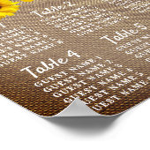 Poster Little Sunflower 1er Anniversaire Carte de siège (Coin)