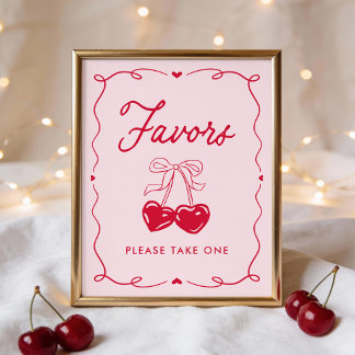 Poster Little Sweetheart Baby Shower Favors Sign
