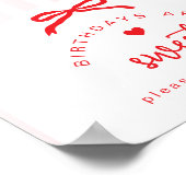 Poster Little Sweetheart Birthdays are sweet coquette Bow (Coin)