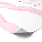 Poster Little Sweetheart Elegant Pink Bow Baby Shower (Coin)