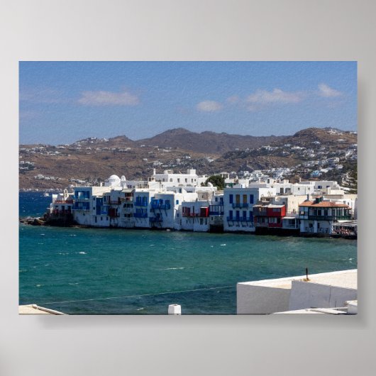 Poster Little Venice in Mykonos (Devant)