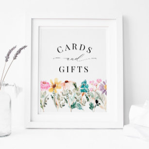 Poster Little Wildflower Cards & Gifts Sign