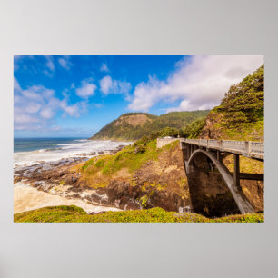 Poster Littoral   Chasme de Cook, Yachat, Oregon