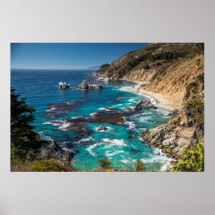 Poster Littoral de Big Sur, Côte ouest, Côte pacifique