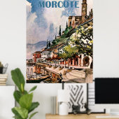 Poster Littoral de Morcote, lac Lugano, Suisse (Bureau à domicile)