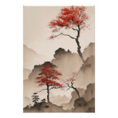 Poster Littoral minimaliste japonais (Devant)