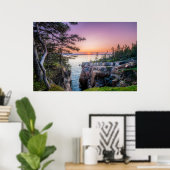 Poster Littoral | Parc national Ravens Nest Acadia Maine (Bureau à domicile)