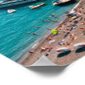 Poster Littoral | Positano Italie, Village de Cliffside (Coin)