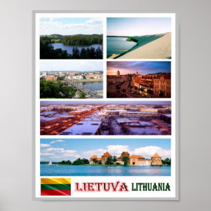 Poster Lituanie - Mosaic -