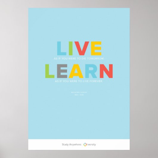 Poster Live and Learn (Devant)