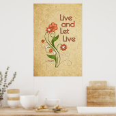 Poster Live and Let Live (programmes en 12 étapes) (Cuisine)