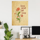 Poster Live and Let Live (programmes en 12 étapes) (Bureau à domicile)