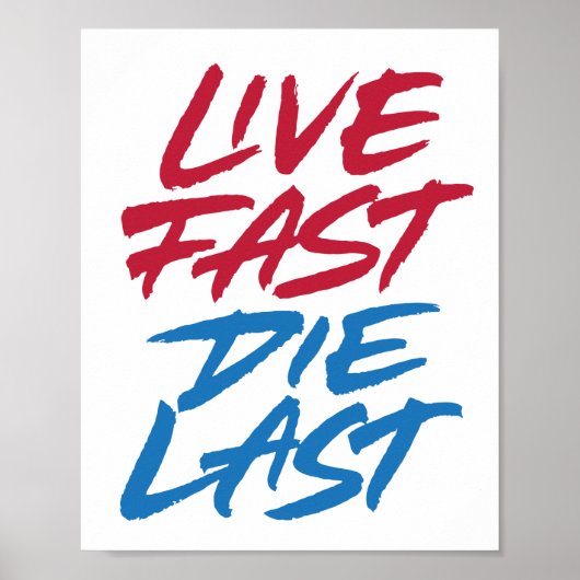 Poster Live Fast die dernier (Devant)