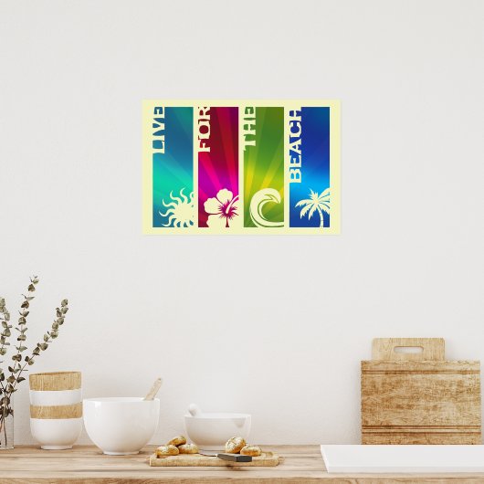 Poster Live for the Beach (Cuisine)