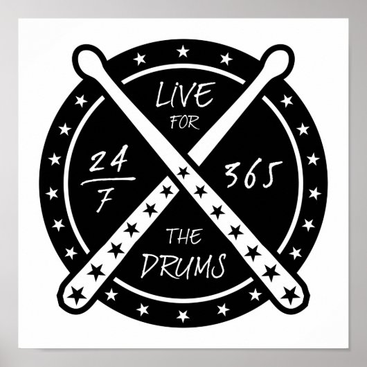 Poster Live For The Drums (Devant)