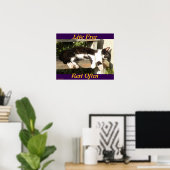 Poster "Live Free", Smiler, cute, cat, gift (Bureau à domicile)