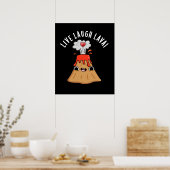 Poster Live Lauder Lava Funny Volcano Pun Dark BG (Cuisine)