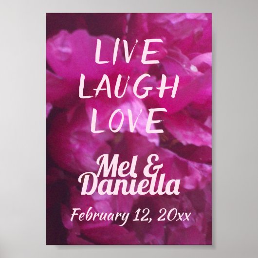 Poster Live Lauder Love Purple Peony Mariage (Devant)
