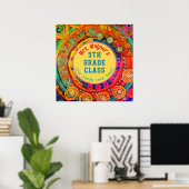 Poster Live Laugh Apprendre Fun Colorful Populaire Salle  (Bureau à domicile)