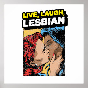 Poster Live Laugh Lesbian