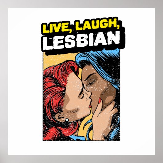 Poster Live Laugh Lesbian (Devant)