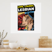 Poster Live Laugh Lesbian (Cuisine)