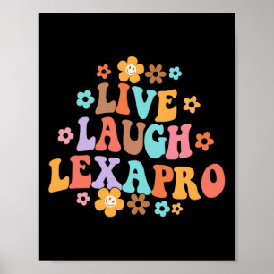 Poster Live Laugh Lexapro Thérapiste Super en santé menta