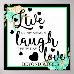 Poster Live Laugh Love