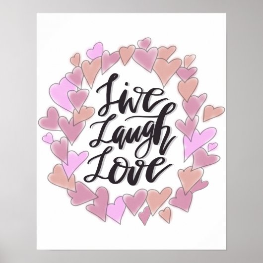 Poster Live Laugh Love (Devant)