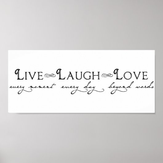 Poster Live Laugh Love (Devant)