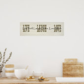 Poster Live Laugh Love (Cuisine)