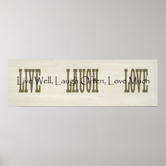 Poster Live Laugh Love