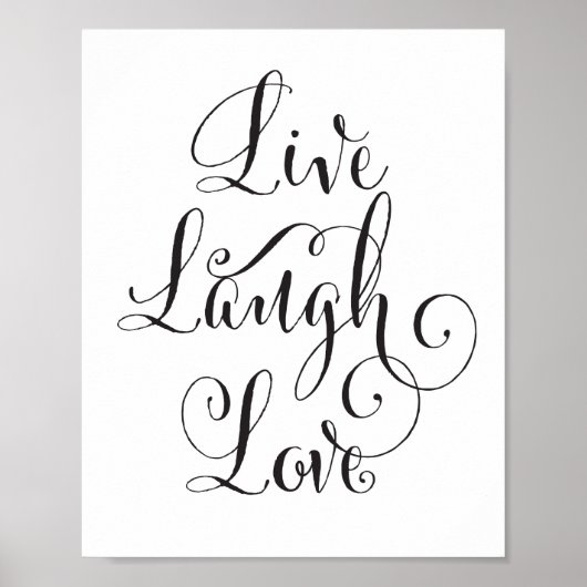 Poster Live, Laugh, Love art print (Devant)