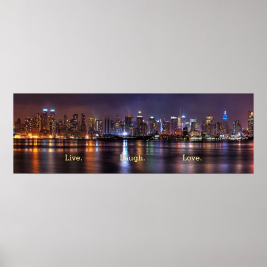 Poster Live Laugh Love Skyline (Devant)