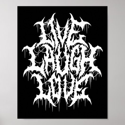 Poster Live Lauver Love Black Metal Parodie Fun Typograph (Devant)