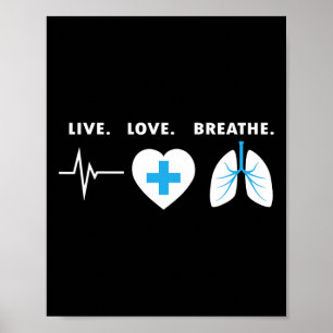 Poster Live Love Breathe - Don d'un thérapeute respiratoi