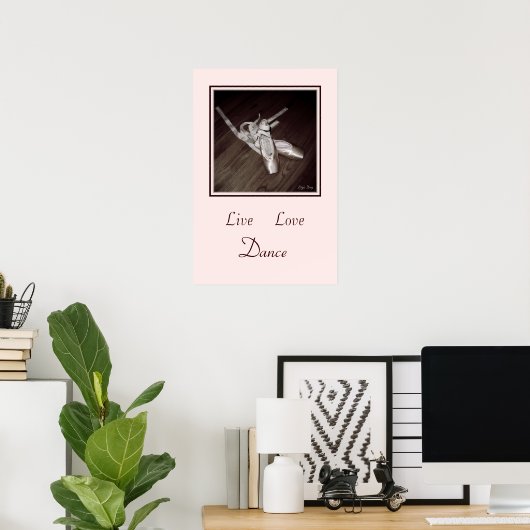 Poster 'Live, Love, Dance' (Bureau à domicile)