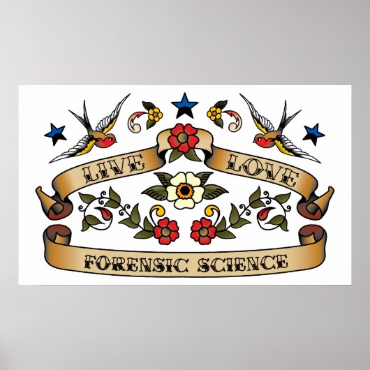 Poster Live Love Forensic Science (Devant)