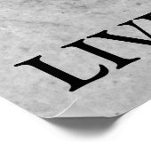 Poster Live Love Laugh Black and White Gerber Daisy (Coin)