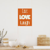 Poster Live Love Laugh Typographie | Inspiration (Cuisine)