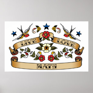 Poster Live Love Math