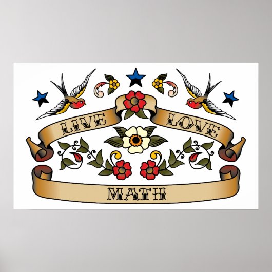 Poster Live Love Math (Devant)