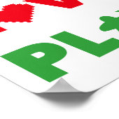 Poster Live, Love, Play Colorful Print (Coin)