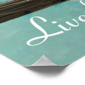 Poster Live love sourire perroquet acrylique coloré avec (Coin)