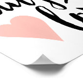 Poster Live moderne, rire, Love Print (8,5x11) (Coin)