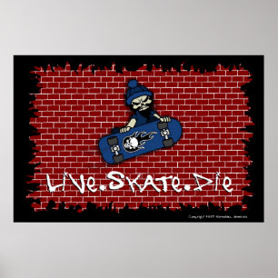 Poster "Live Skate Die"